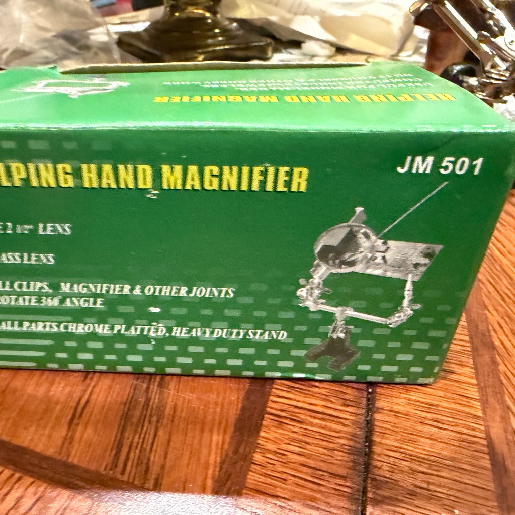Green Helping Hand Magnifier With Stand